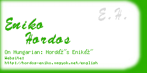 eniko hordos business card